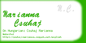marianna csuhaj business card
